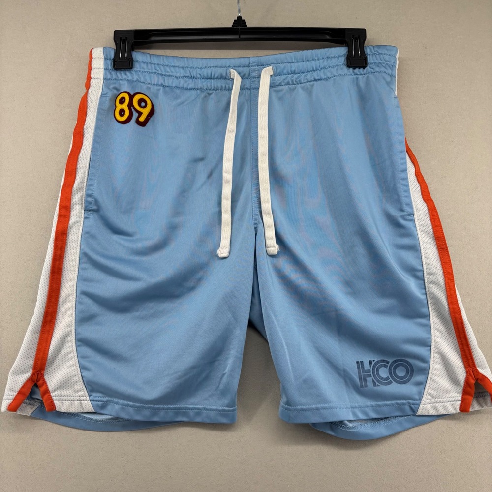 Hollister Athletics Light Blue Mesh Basketball Shorts 89 Patch Small Y2K Vintage